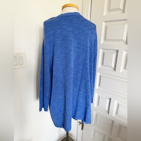 Croft & Barrow Blue Women's Cardigan Sweater Open Knit Size 3X - Picture 5 of 12
